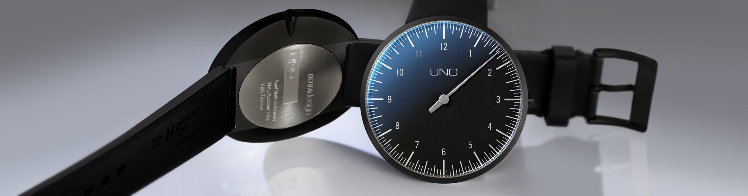 Uno All Black Quartz Titanium Wrist Watch